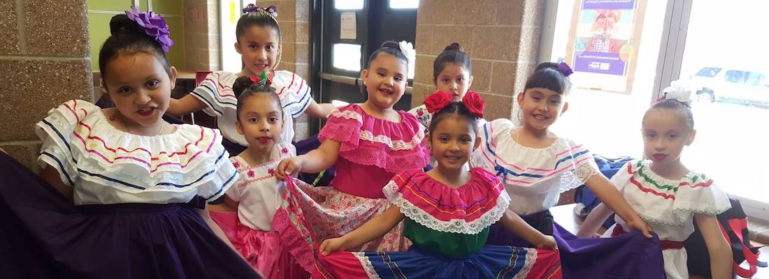 Group of students dressed up for Cinco de Mayo celebration